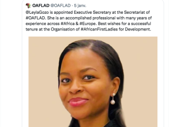 Leyla Gozo nommée secrétaire exécutive de l’organisation des Premières dames d’ Afrique pour le développement