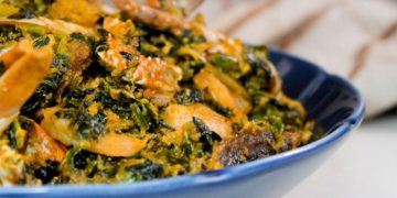 Recette de la sauce des feuilles épinards : la sauce gboma