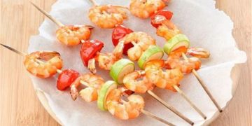 Recette : brochettes de crevettes